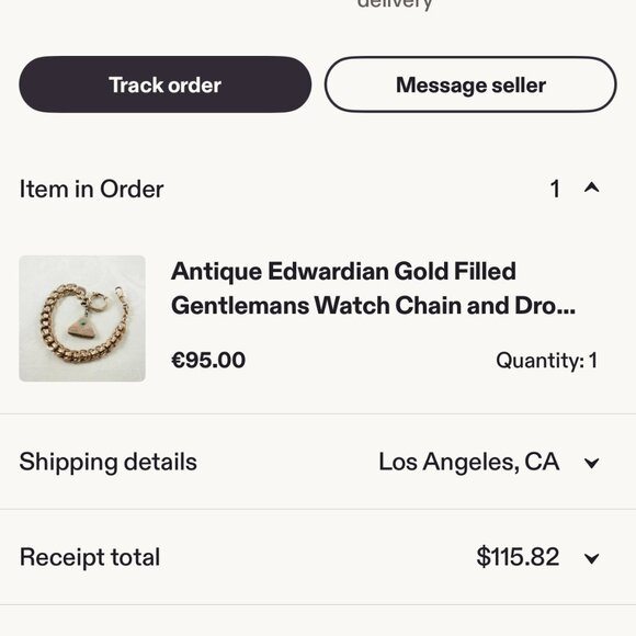 Antique Gold Filled Watch Chain with Locket $75 OBO - Picture 10 of 10